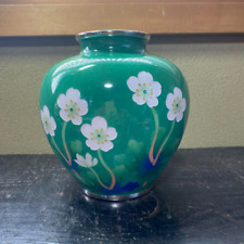 Cloisonne Vase flower pattern 5.9 inch Japanese Pot