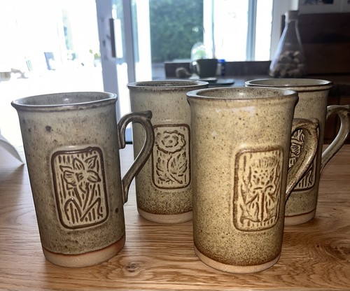 Four tremar mugs daffodil - four,