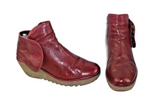 FLY London claret leather slip