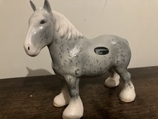 Coopercraft Ceramic Shire Horse Grey Made In England