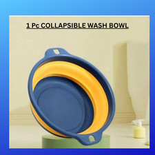 COLLAPSIBLE WASH BOWL POP UP CAMPING FOLDING CLEANING WASHING UP BASIN