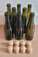 8X Empty Green Small Prosecco Wine Bottles, 200ml, Wine Making, Home brew