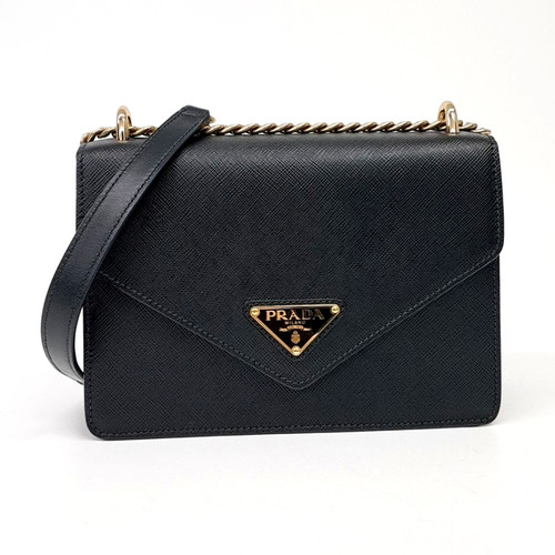 Prada saffiano black leather - saffiano,