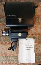 Bell & Howell Autoload Super 8 Vintage Cine Camera Case + Instructions