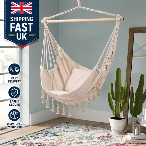 Bohemian hanging chair - hanging, with