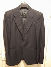 Emporio Armani suit men dark blue striped Jacket 38-39R Trousers 33W 31.5L