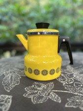 Vintage  Asta of Sweden Yellow Enamel Coffee Pot / Teapot – MCM