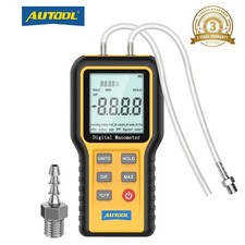 AUTOOL Digital Manometers Air Pressure Meters Dual Port Input HVAC Gas Tester  