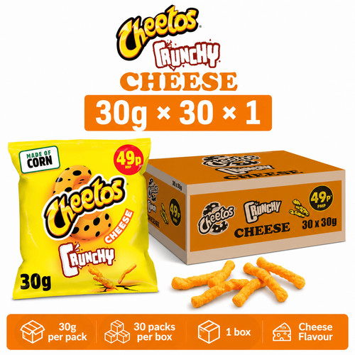 Cheetos crunchy cheese snacks - cheese,