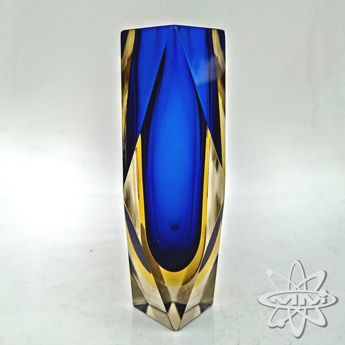 Murano sommerso faceted glass - sommerso,