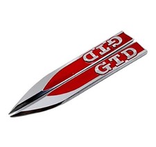 GOLF MK7 GTD  SILVER AND RED WING BADGE RED/SILVER 2 PACK VWR CADDY TFSI