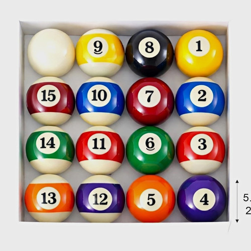 25in pool billiard balls - 2.25in, set