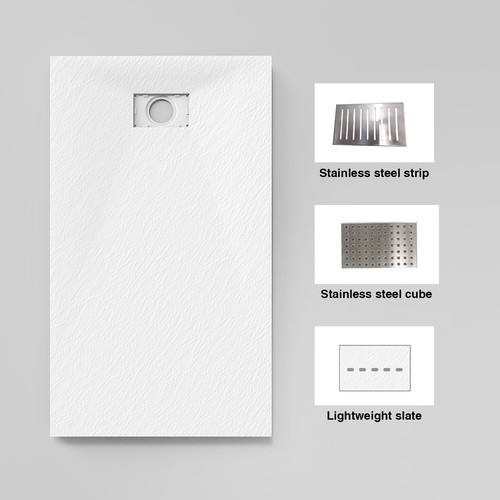 Square shower tray anti slip - square,