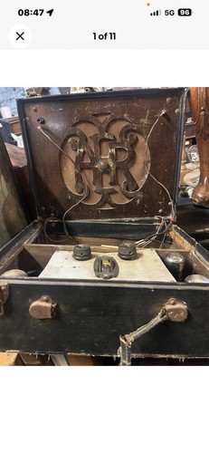 Vintage valve radio wooden - vintage,
