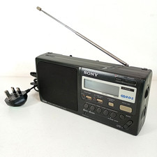Sony ICF-M50RDS Vintage Portable FM MW LW Radio with Power Lead Tested & Working