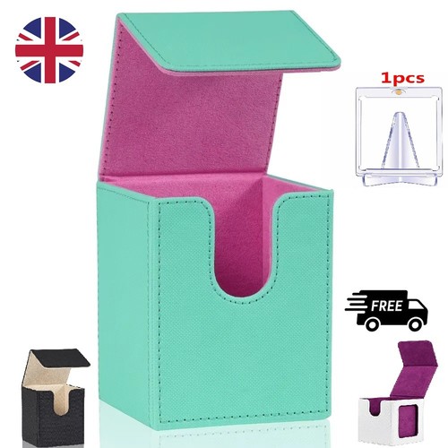 Leather card deck box - deck,