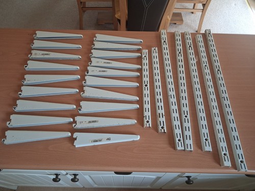 Wall mounted shelf brackets - mounted,
