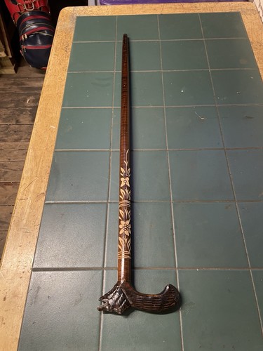 Antique walking stick black - antique,