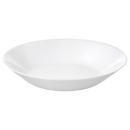 Oftast white deep plates - white,