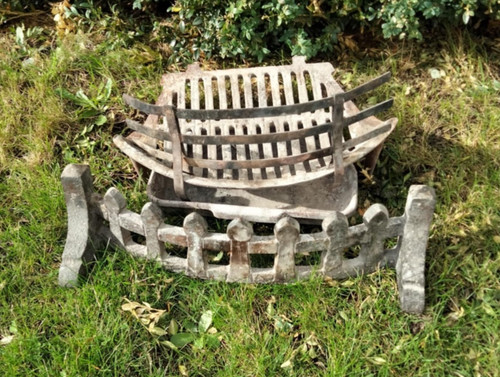 Vintage cast iron fire grate