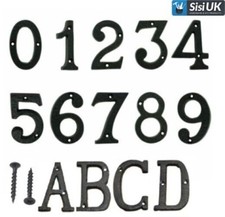 Black Iron Antique Number Metal Door Numbers 1,2,3,4,5,6,7,8,9,0 Numeral NEW 3"