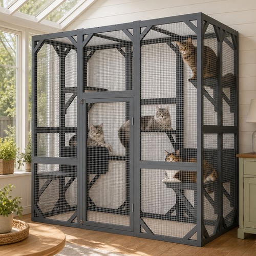 Outdoor cat enclosure large - outdoor,