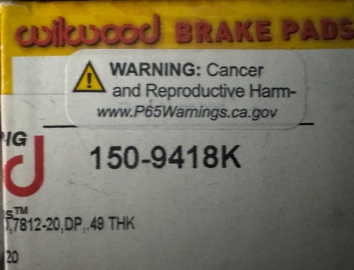 Wilwood brake pads fits - wilwood,