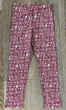 Oilily Girls Red Leggings Size 8 EUC