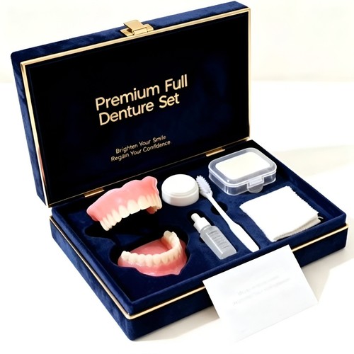 Premium silicone dentures - silicone, kit