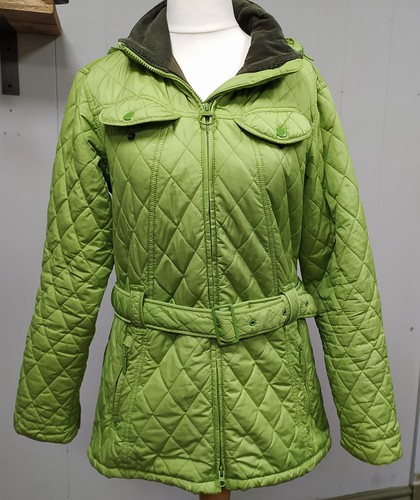 Barbour diamond quilted belted