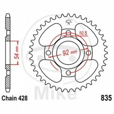 Crown 50 Teeth 428 Black