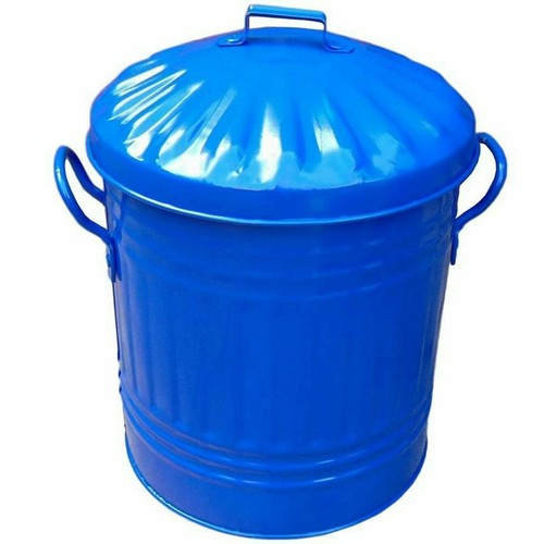 Galvanised metal bin home - bin,