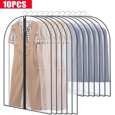 10 X Hanging Garment Bags Zip