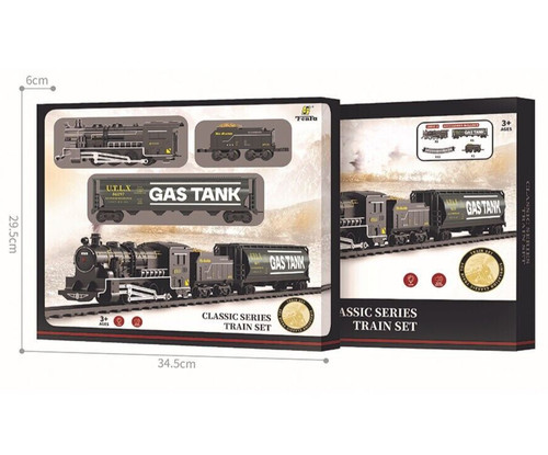Retro railroad train set with - retro,
