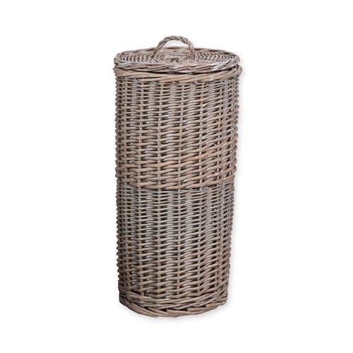 Grey wash round woven willow - round,