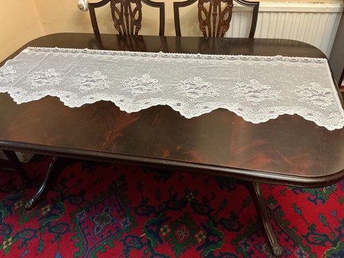 Vintage white lace net - vintage,