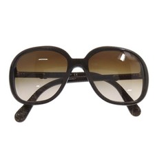 CHANEL  COCO Mark woodgrain sunglasses Plastic  Ladies [Used]
