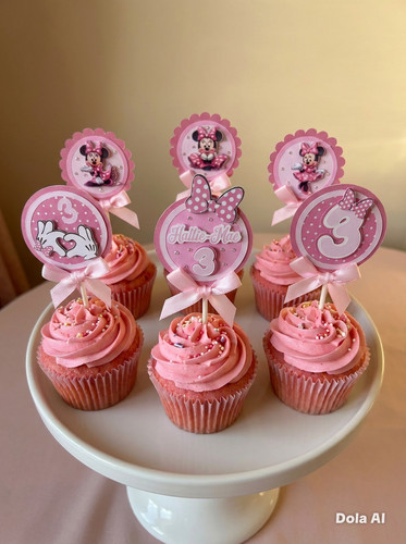Minnie mouse inspired - minnie, cupcake