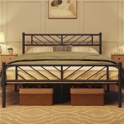 Single double king metal bed - single/double/king,