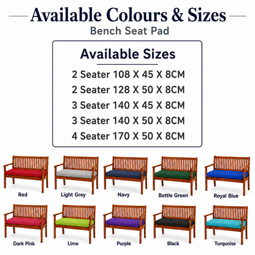 Outdoor seater bench - seater, pad