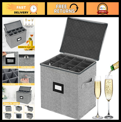 Champagne flute storage box - champagne,