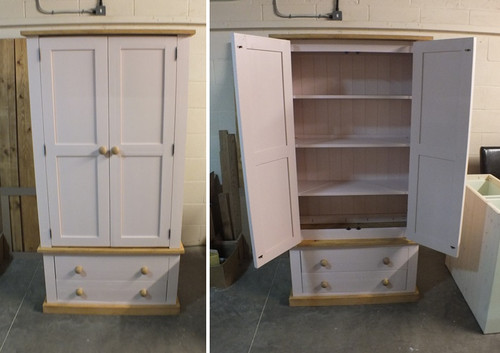 Shabby painted linen - painted, cupboard