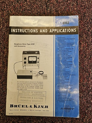 Bruel kjaer roughness meter - bruel,