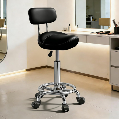 Saddle stool with back and - saddle,