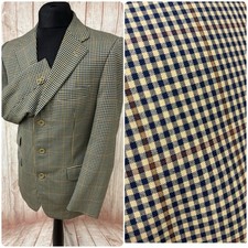 Magee Ireland Tweed Jacket Blazer Check Windowpane Wool Olympic T3 38” Scotch