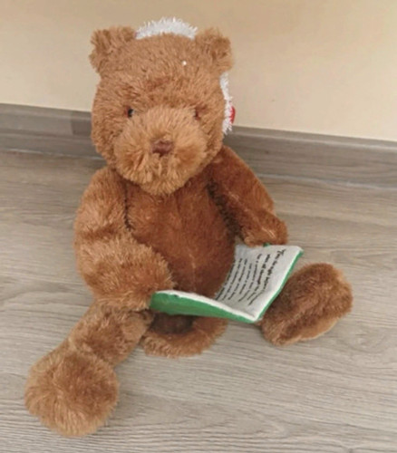 Brown plush bear 28cm - brown,
