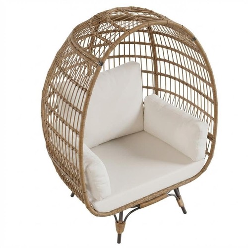 Rattan 360 swivel egg chair - rattan,