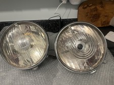 Pair Lucas King Of The Road Chrome Headlights  In Great Condition