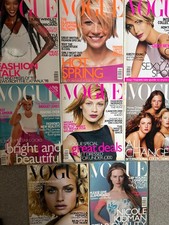 Vogue UK British magazine bundle lot x8 1998 - Gwyneth Paltrow Naomi Campbell