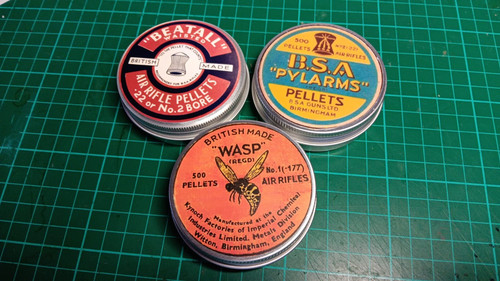 Repro vintage pellets - repro, tins